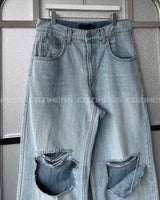 SI リブドジーンズ / SI ripped jeans (2 colors)
