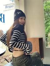 backpoint stripe cardigan