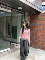 マホレイヤードテンセル長袖Tシャツ