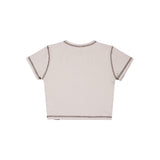 コントラストクロップトップ / CONTRAST CROP TOP Beige
