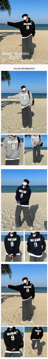 エイトルースフィットプリントフーディ / EIGHT LOOSEFIT PRINTING HOODY(4COLOR)
