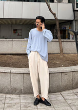 ワッフルUネックロングスリーブ