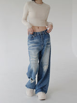 リブカットTシャツ/Rib Cut T-shirt (2color)