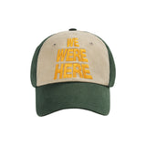 WE WERE HERE ツートーンボールキャップ GREEN
