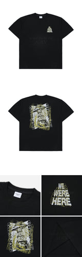 [24SS] ウィーワーオーバーラップアートワーク半袖Tシャツ BLACK
