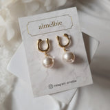 Horse Shoe and Pearl Piercing (Medium) - Gold Color