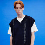 スカシVネックベスト/Skashi v neck vest