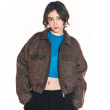 アヴリルツイードトラッカージャケット/AVRIL TWEED TRUCKER JACKET (GREEN)