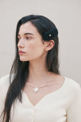 Square Angora Hairpin (Black)