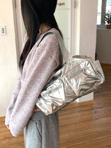 Tatoon nylon two-pocket shoulder bag