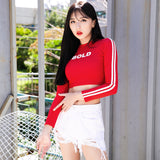ライニングクロップTシャツ / TOP(5803) Lining Crop Tee