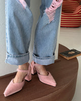 アンゴラストラップハイヒール