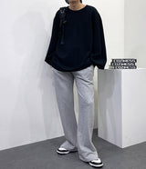 プリーツウォッシングトレーニングサイドスリットパンツ/[Unisex] Pleated washing training side slit pants (6 colors)