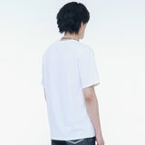 オーバーフィットセリフロゴピンタックラインTシャツ / OVERFIT SERIF LOGO PINTUCK LINE T-SHIRTS (WH)