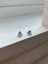 [92.5silver] キュービックハートピアス