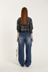 CHECK CROPPED SHIRT