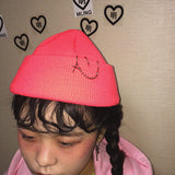 ネオンピンクボールチェーンビーニー / NEON PINK BALL CHAIN BEANIE