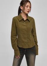 [MADE] Quen Corduroy Basic Shirt (2SIZE)