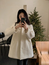 [SHOPPERMADE] Wool Boucle Half Coat