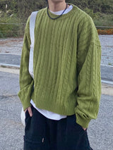 ツイストクロップドラウンドニット 5C