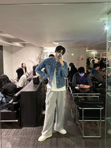 セミオーバーチャイナデニムジャケット / LMN Semi-Overs China Denim Jacket (blue)