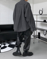 デニムオーバーサイズフィットシャツ/SI Denim Oversized Fit Shirt (2 colors)