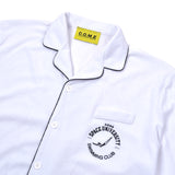 [UNISEX] Piped Terry Short-Sleeved Shirt (White)