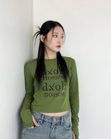 シーズンロゴセミウォーマークロップTシャツ