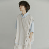 ボタンベスト / unisex button vest beige