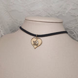 ベイビーエンジェルハートチョーカーネックレス / Baby Angel Heart Choker Necklace - Gold ver. (Kep1er Xiaoting, Dreamcatcher Dami Necklace)