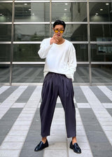 ワッフルUネックロングスリーブ