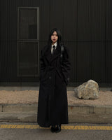 Trench wool coat