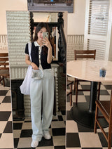Aiden Cotton100 Denim Wide Pants (2color)