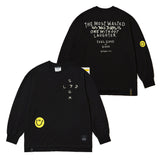 LAUGHTER LONG SLEEVES T-SHIRTS WHITE / BLACK (6624162840694)