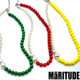 カラーキュービックボールネックレス / COLOR CUBIC BALL NECKLACE /  TRENDZ 착용