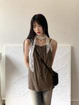 サンクヒッピートゥウェイホルターロングストラップナシ/Sank Hippie Two Way Halter Long Thong Camis