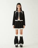 ブークルニットレッグウォーマー/BOUCLE KNIT LEG WARMERS BLACK