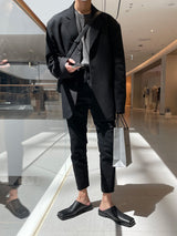 [HAND MADE] Square Bloafer (Black) (6557571252342)