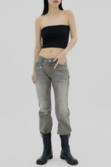 ダストブーツカットデニムパンツ / Dust Bootcut Denim Pants (2color)