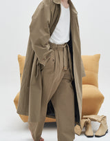 Loose Fit Single-Breasted Coat(3 color) (6596179460214)