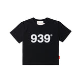 939 LOGO CROP TOP (BLACK)