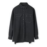 HALF & HALF SOLID POCKET SHIRT (6538806689910)