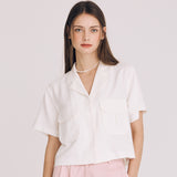 クロップツーポケットシャツ / CROP TWO POCKET SHIRT(WHITE)