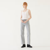 STRAIGHT FIT JEANS (GRAY) (6579690471542)