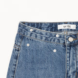 ミディアムストレートデニムパンツ / MEDIUM BLUE STRAIGHT DENIM PANTS [16626]