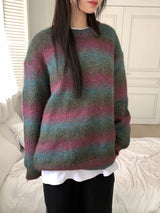 [UNISEX/ WOOL20] タムズグラディエントダンガラモヘアニット