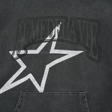 [24SS] STAR AE LOGO PIGMENT WASHING HOODIE CHARCOAl