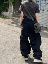 サマーナイロンバルーンダブルカーゴパンツ / Summer nylon balloon double cargo pants