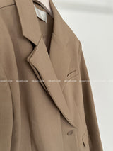 double collar oversized fit blazer jacket