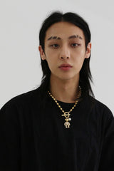 幸せなクマのネックレス - (ゴールド) / Happy Bear Necklace - Gold (6613190869110)